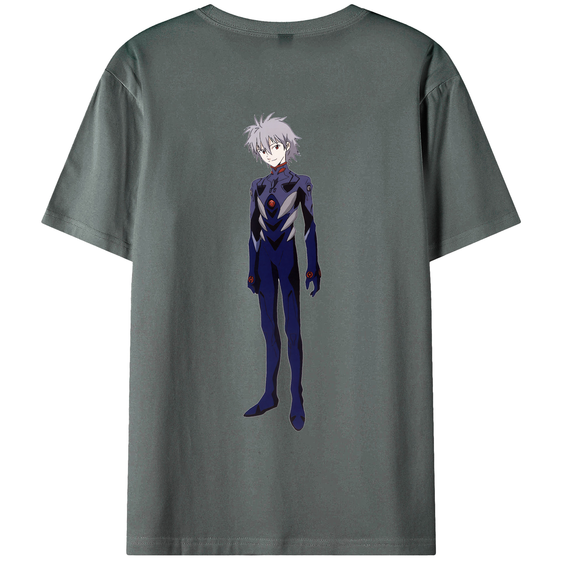 （画像用） EVA 新世紀エヴァンゲリオン 綿100％ メンズ半袖Tシャツ（バックプリント） 通気性